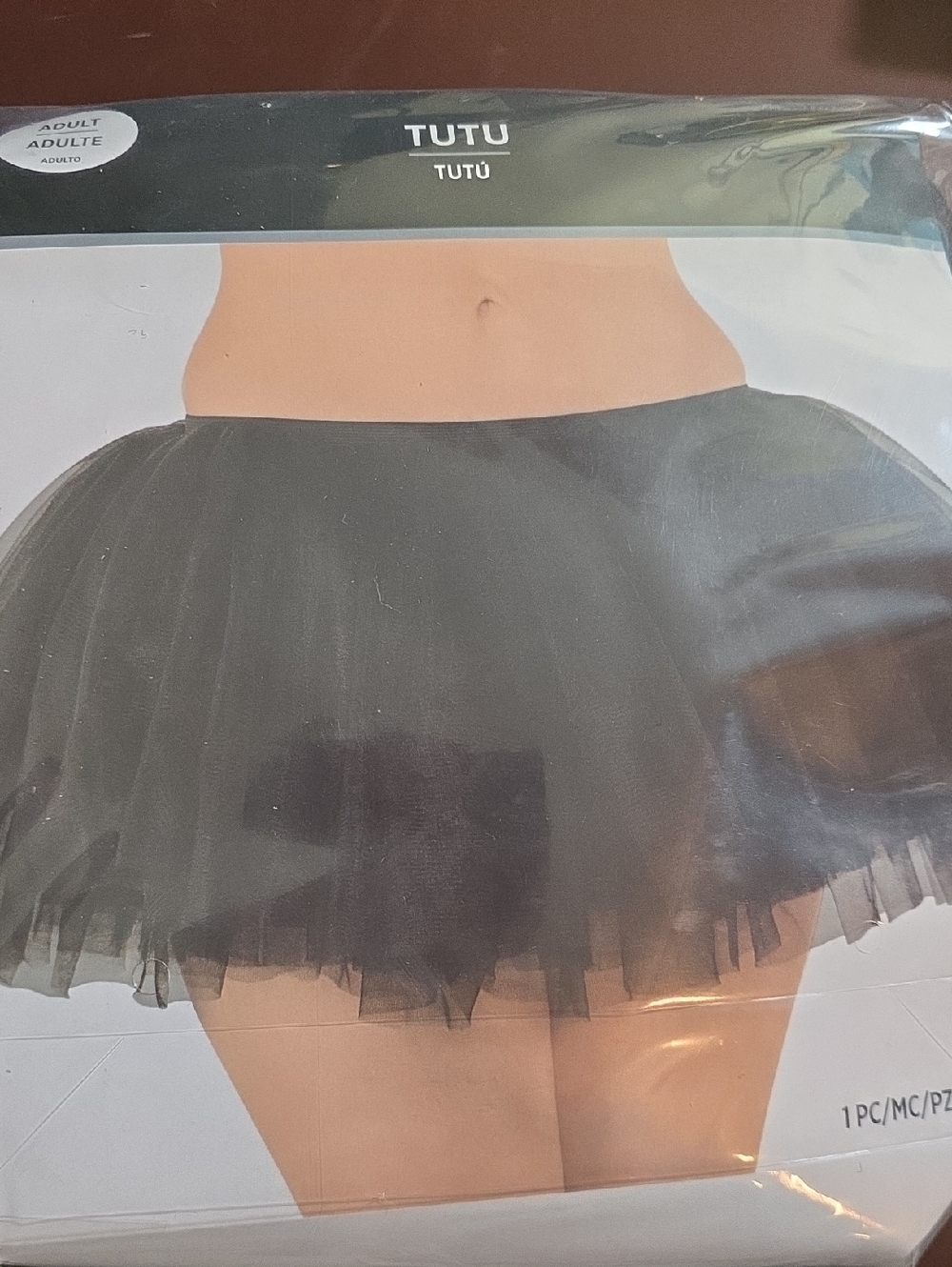 Amscan Black Layered Tulle Tutu Skirt One Size New ADULT